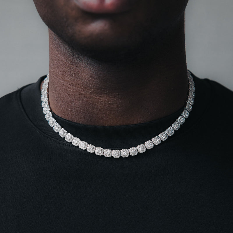 The GLD Shop Micro Clustered Tennis Necklace | Lyst
